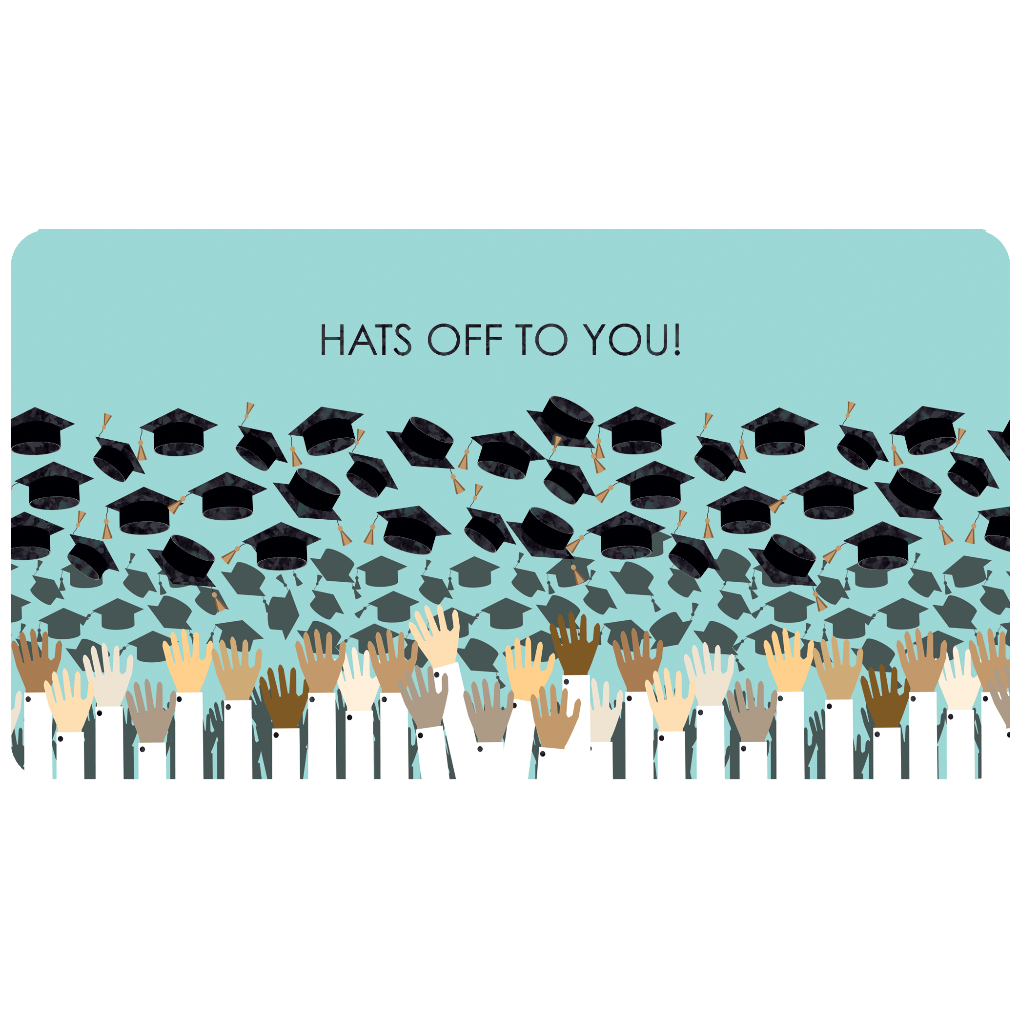 Pictura Tossing Caps MH graduation card money holder with a festive graduation cap design for celebrating graduates